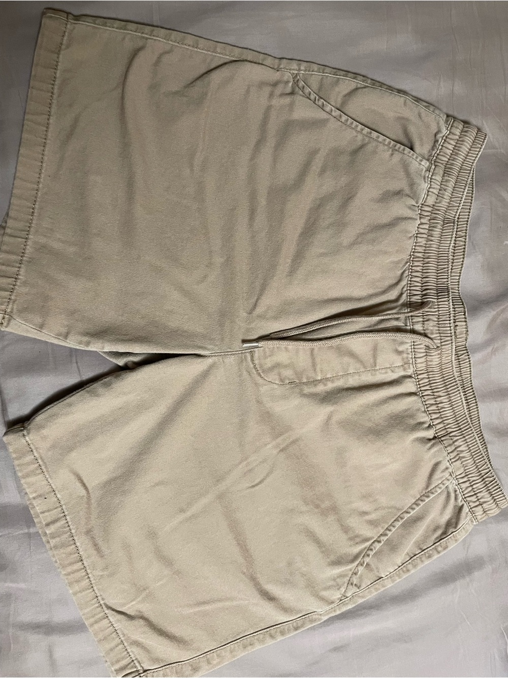 Arizona Jean Company Men's Elastic-Waist Khaki Athletic Shorts